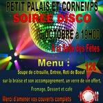 Soirée disco à Petit Palais et Cornemps le 6 octobre  2017 à 19H