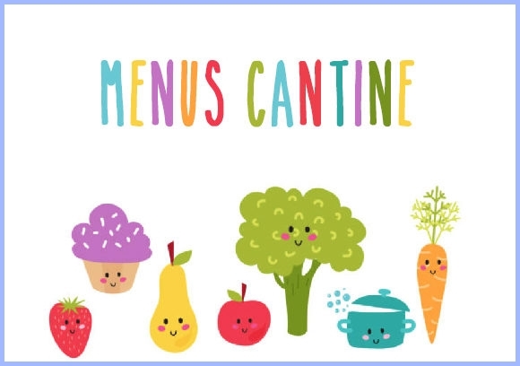Menus de la cantine pour l'année 2026