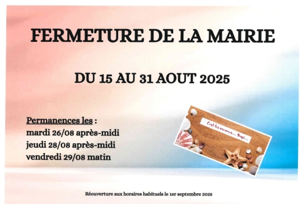 Fermeture de la mairie