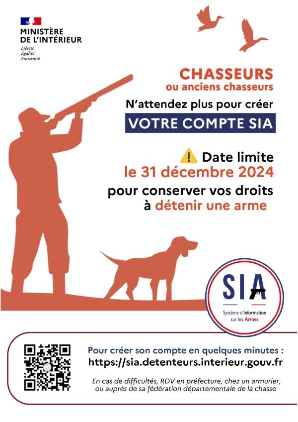 Information concernant les détenteurs d'armes chasseurs