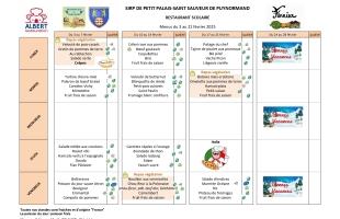 Menus de la cantine  2025