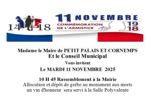 Commémoration de l'armistice