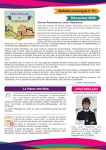 Bulletin municipal numéro 31 décembre 2022 - Mairie de Petit Palais et Cornemps